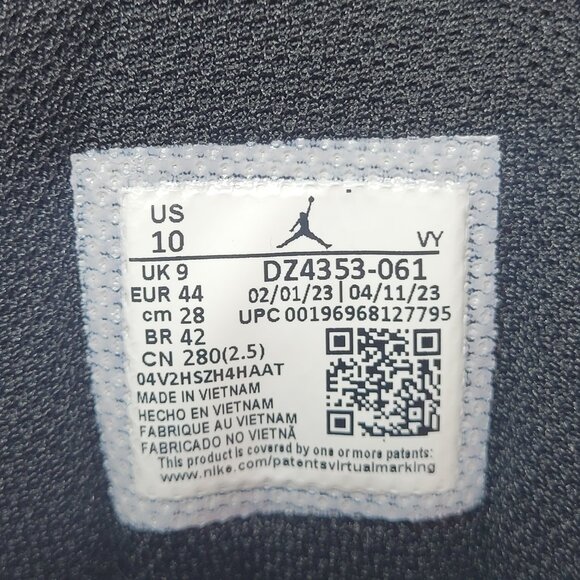 Nike Jordan Max Aura 5 Shoes Black Cement Red White BRED DZ4353-061 Men's 10.5 - Picture 11 of 16